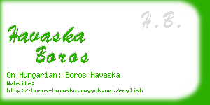 havaska boros business card